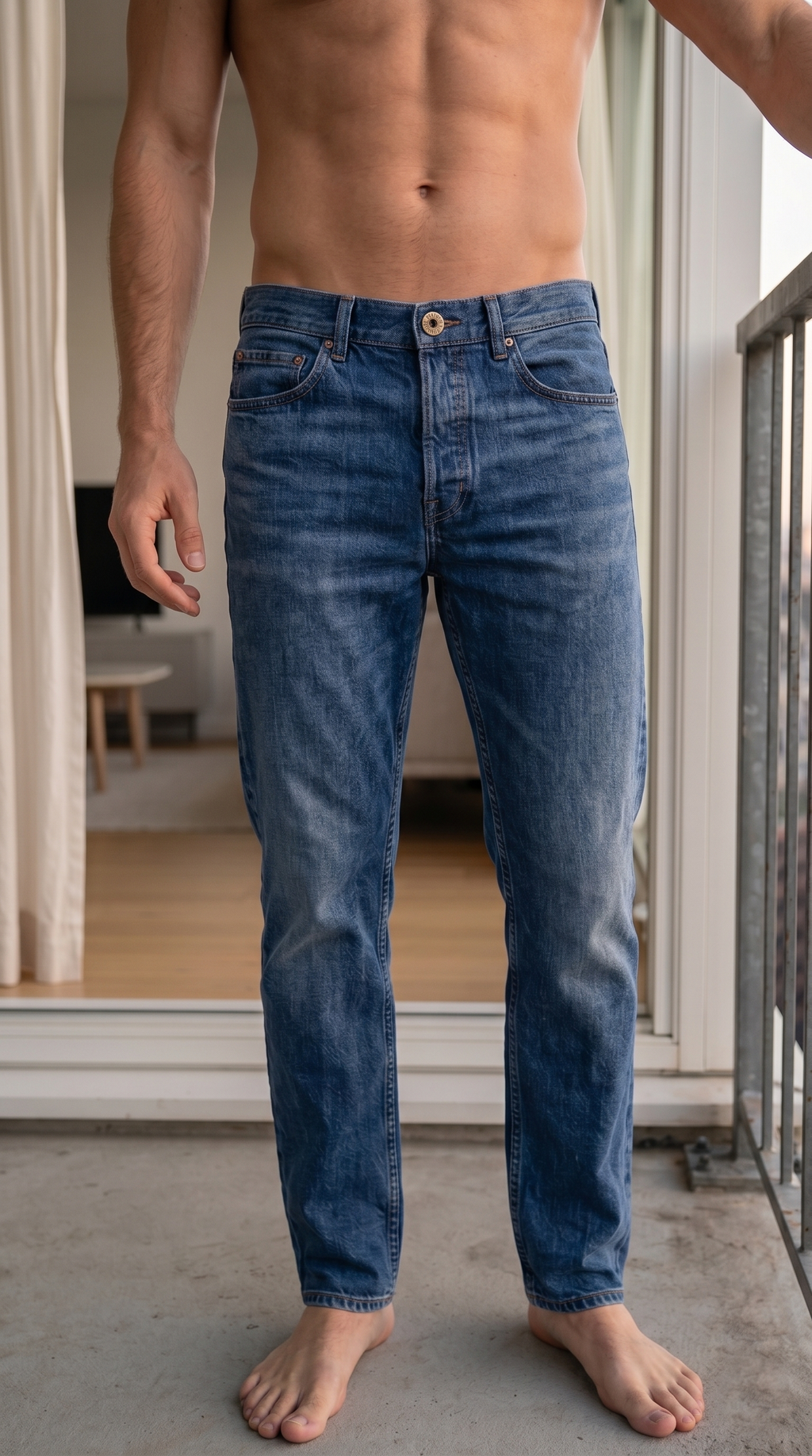 Straight Fit Denim Jeans for Men | Kelmiko