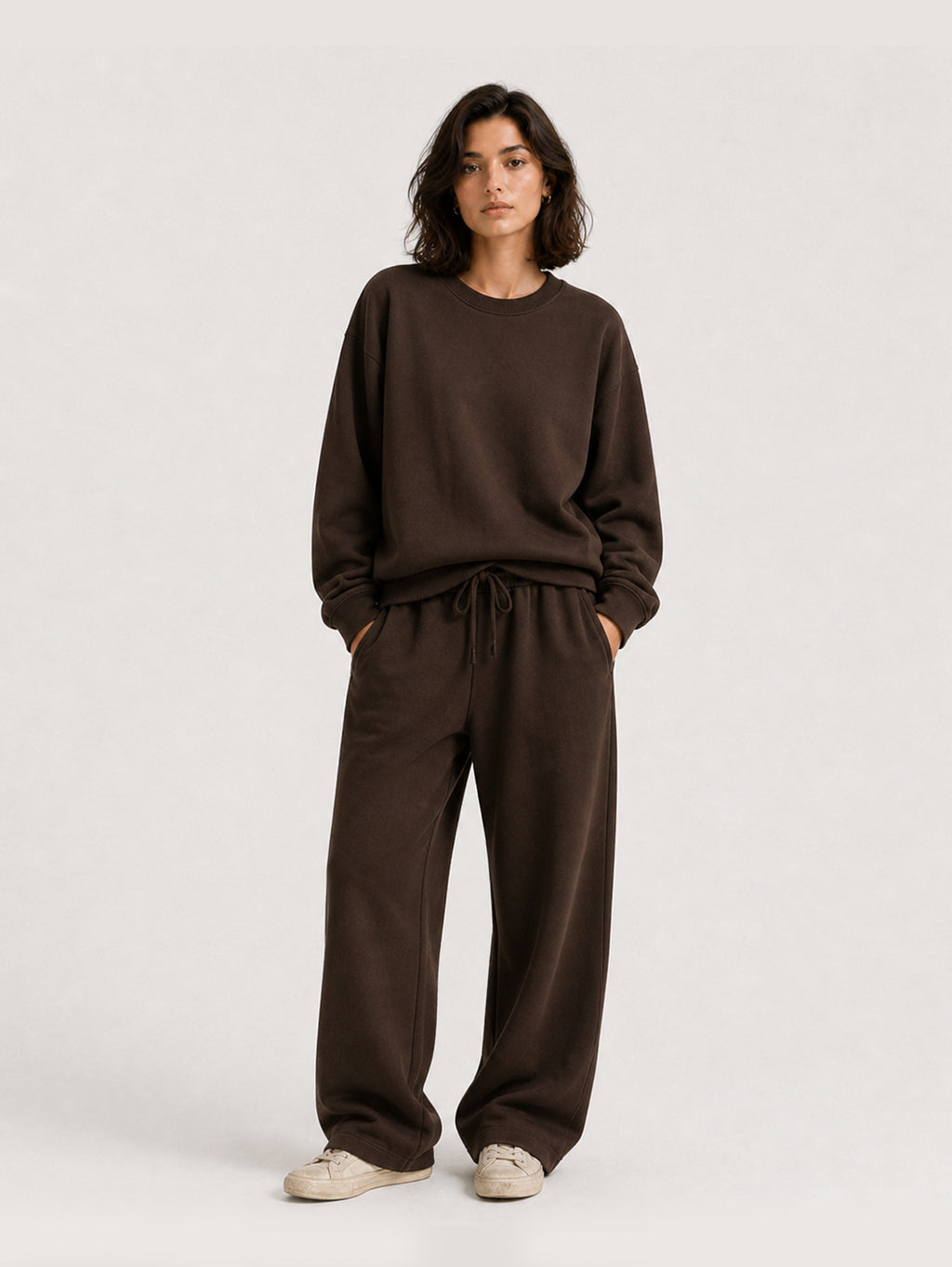 Bitter Chocolate Mid-weight Fleece Co-ord Set