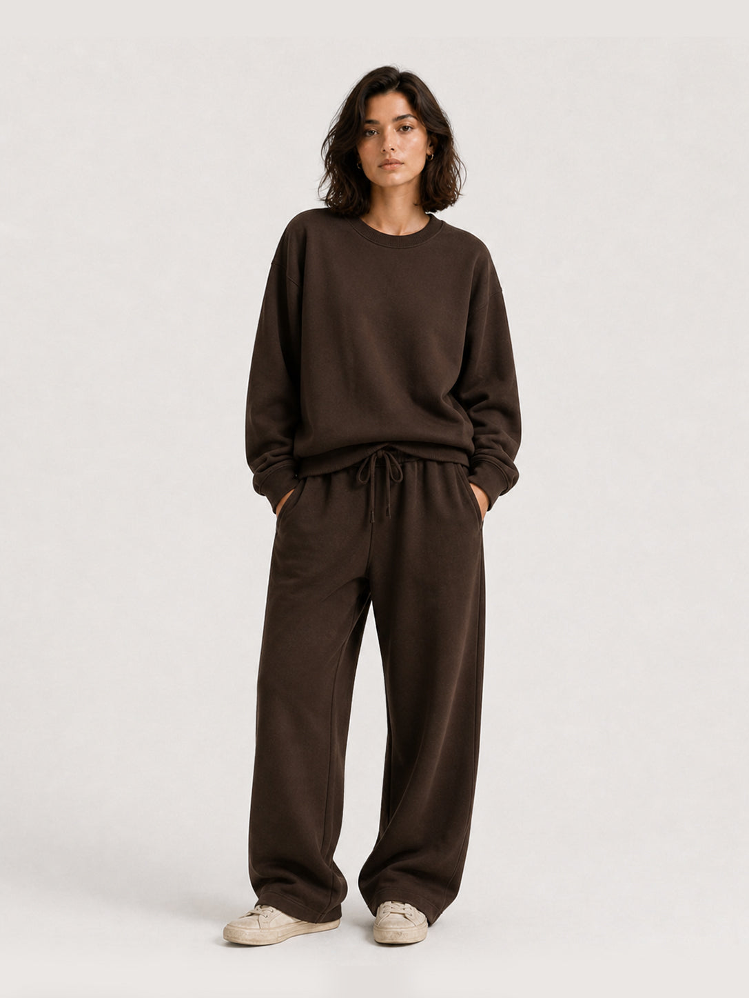 Bitter Chocolate Mid-weight Fleece Co-ord Set