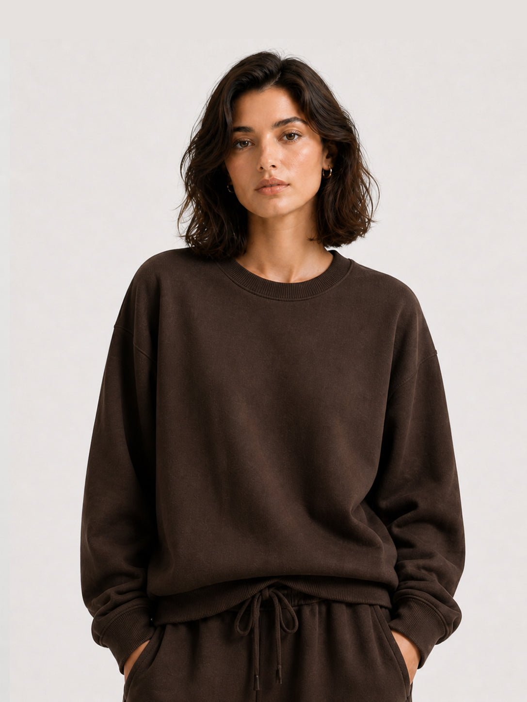 Bitter Chocolate Mid-weight Fleece Co-ord Set