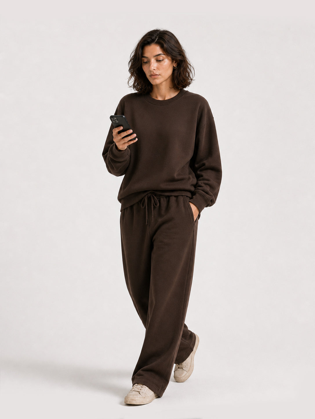 Bitter Chocolate Mid-weight Fleece Co-ord Set